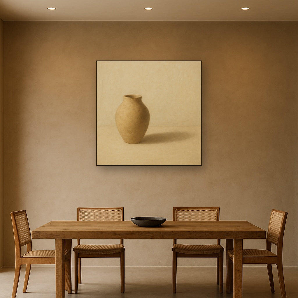 Organic Clay Vessel & Solitary Shadow No. 27 Oil Painting - View 4
