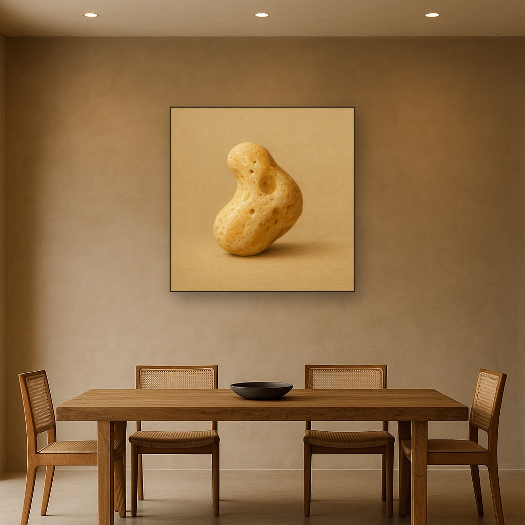 Zen Stone & Warm Grey Void No. 5 - Modern Fine Art Oil Painting - View 4