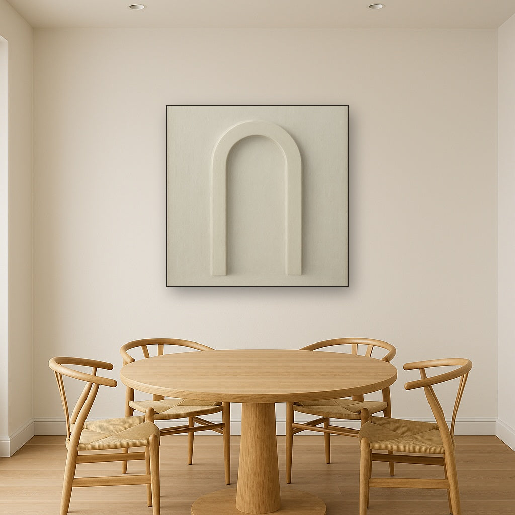 Textured Monolithic Plaster Arch No. 9 - Modern Fine Art Oil Painting - View 4