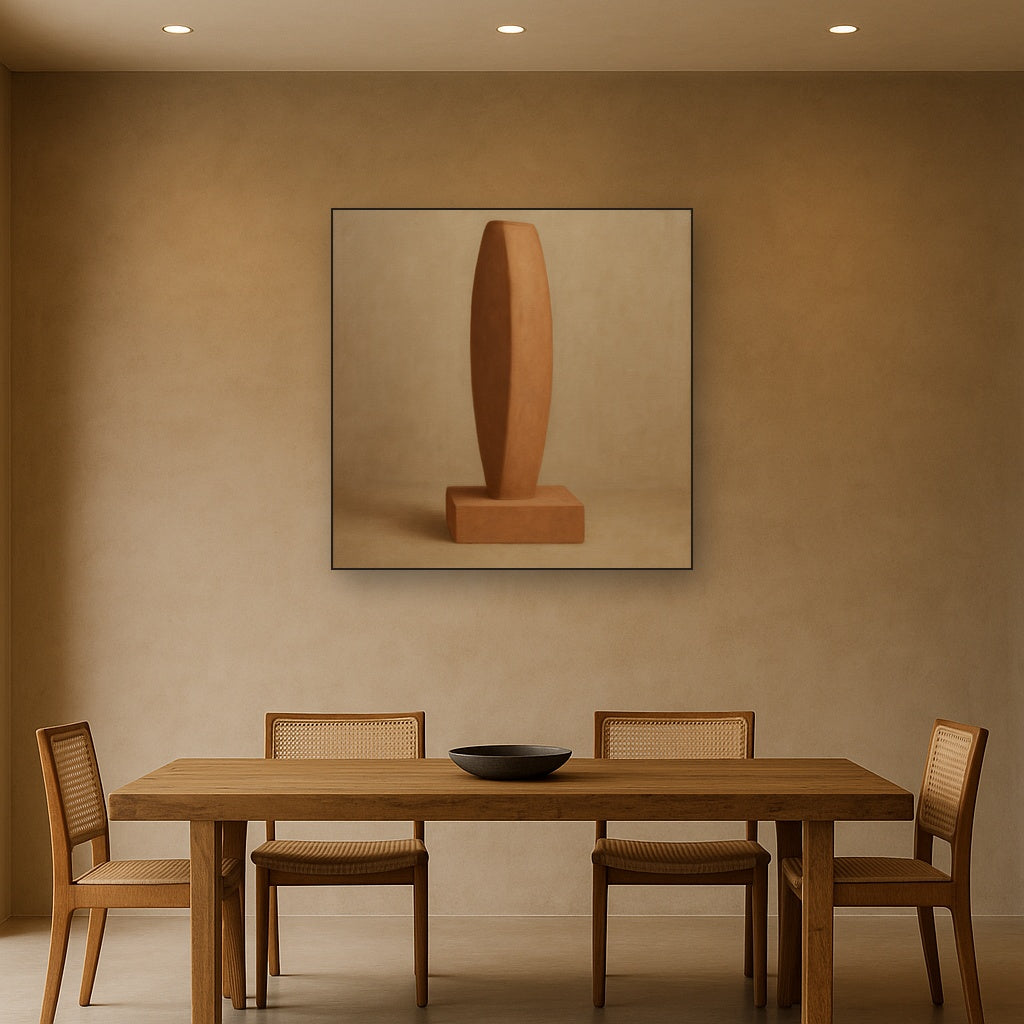 Sculpted Clay Monolith No. 7 - Modern Fine Art Oil Painting - View 4