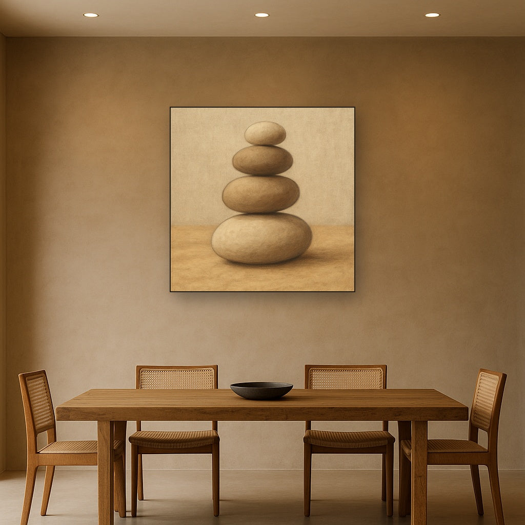 Organic Pebble Contours No. 3 - Modern Fine Art Oil Painting - View 4