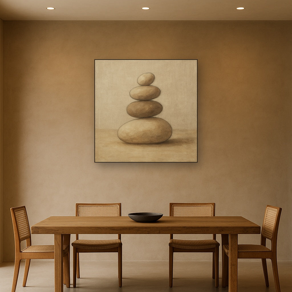 Organic Pebble Contours No. 3 - Modern Fine Art Oil Painting - View 4