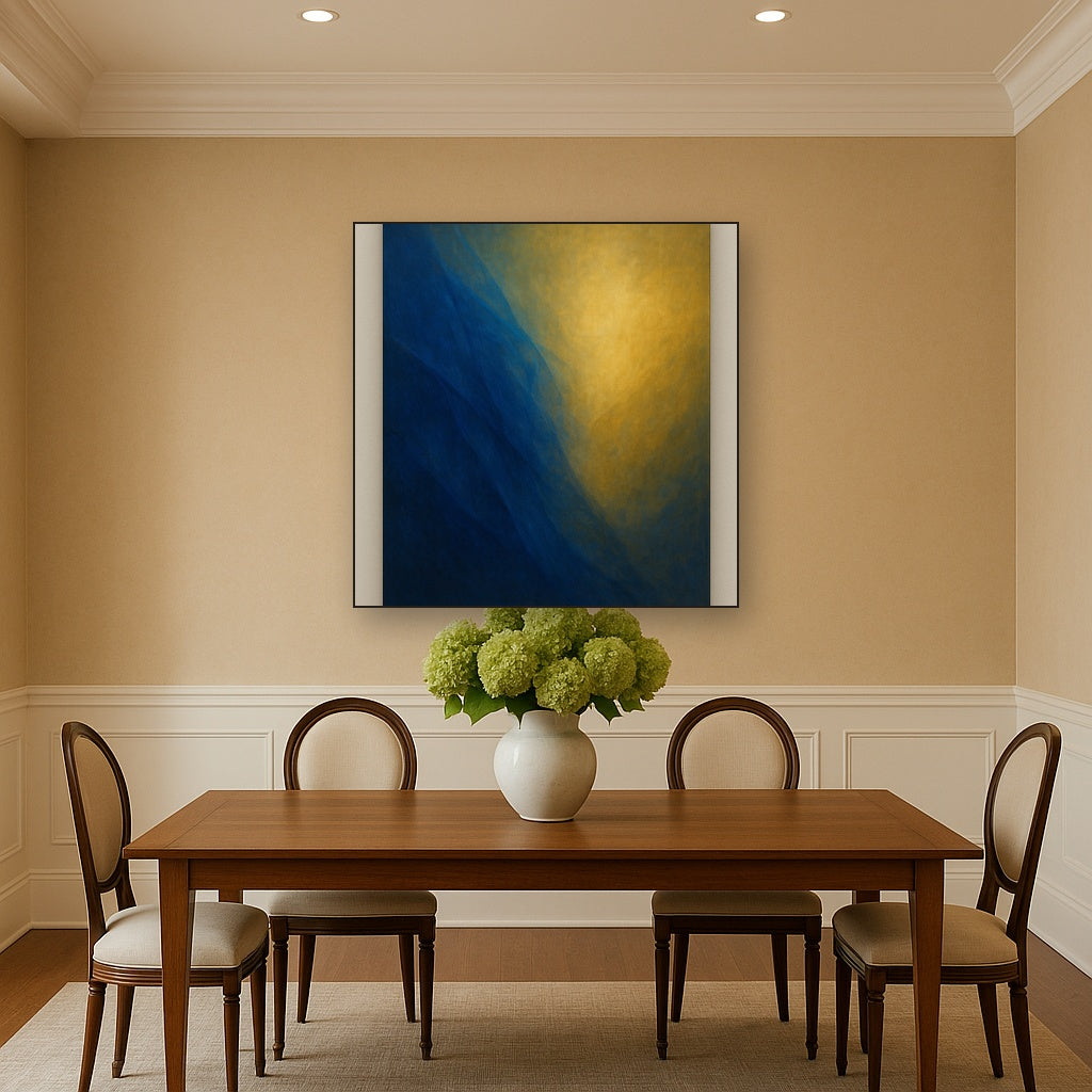 Lapis Lazuli & Golden Ochre Luminous Field No. 7 Oil Painting - View 4