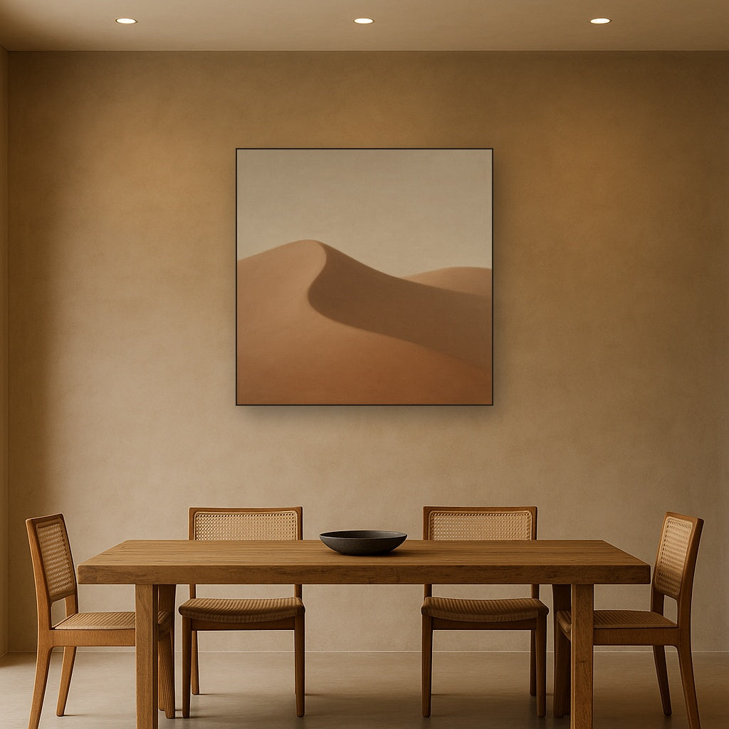Muted Desert Dune Geometry No. 8 - Modern Fine Art Oil Painting - View 4