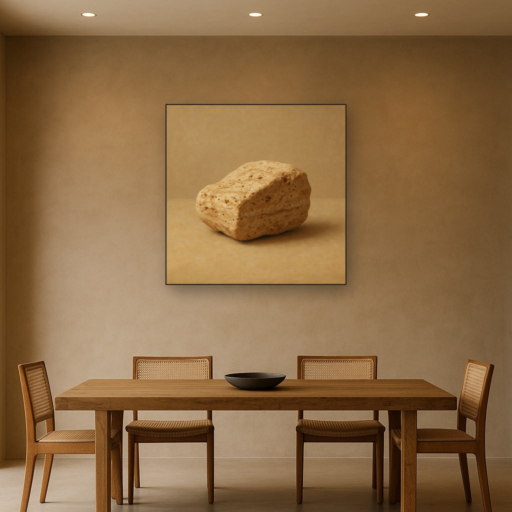 Zen Stone & Warm Grey Void No. 5 - Modern Fine Art Oil Painting - View 4