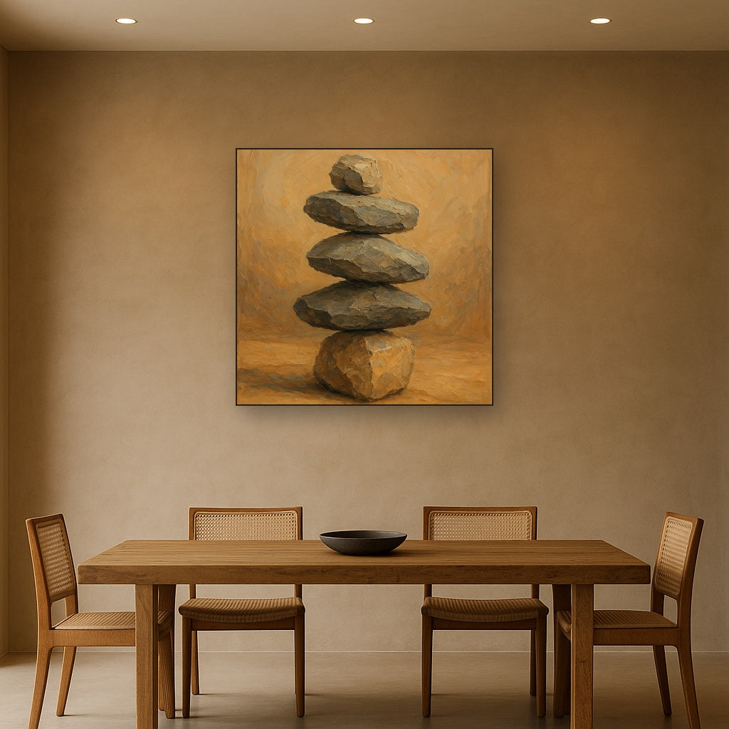 Imperfect Balance in Sand & Stone Oil Painting - View 4