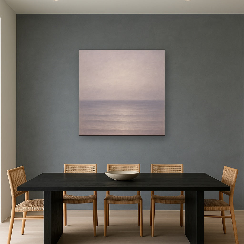 Monochrome Ocean Silence No. 5 - Modern Fine Art Oil Painting - View 4