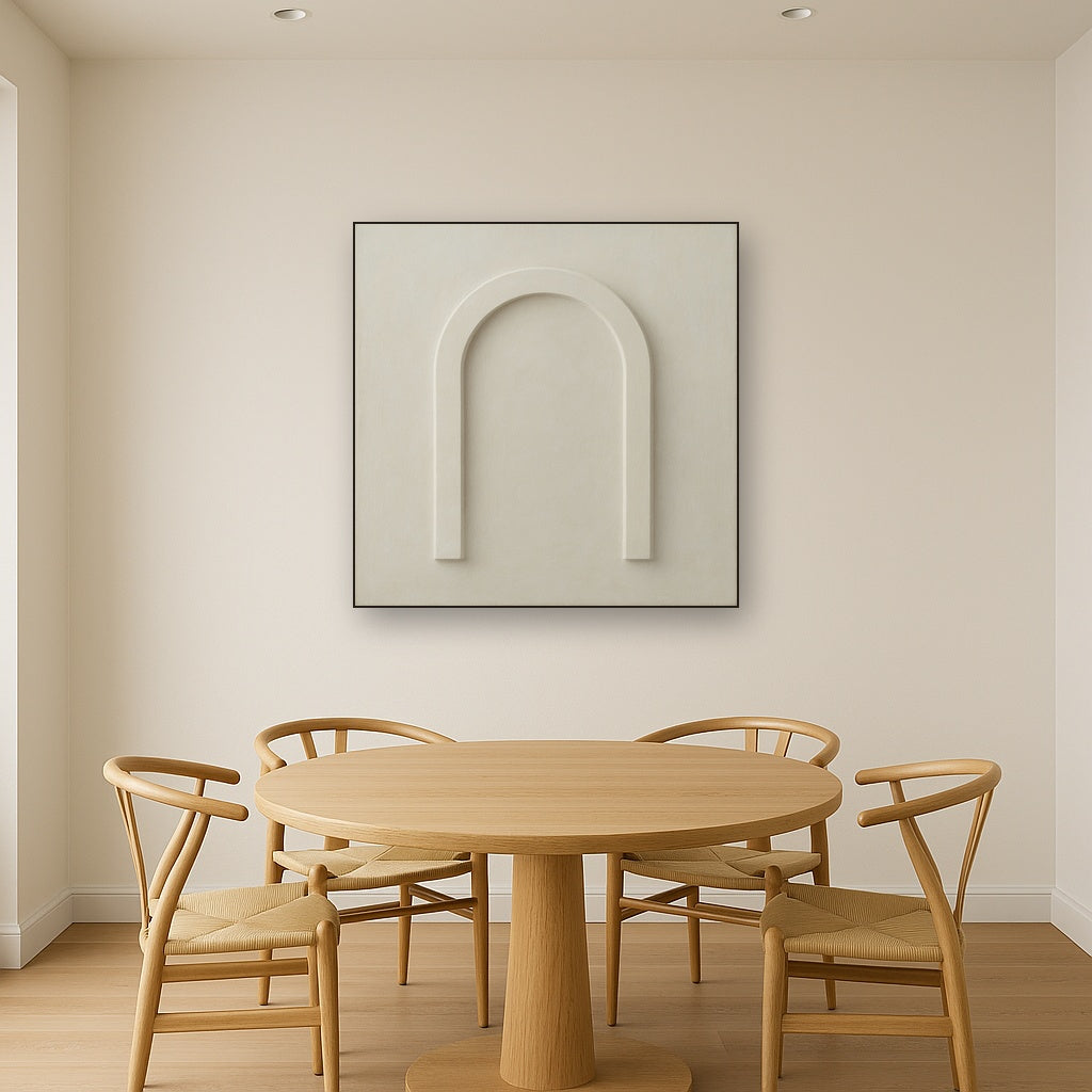 Textured Monolithic Plaster Arch No. 9 - Modern Fine Art Oil Painting - View 4