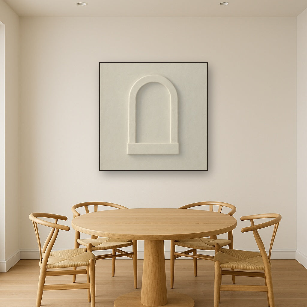 Textured Monolithic Plaster Arch No. 9 - Modern Fine Art Oil Painting - View 4