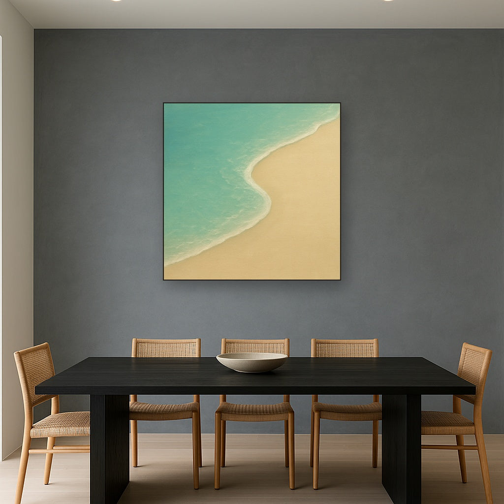 Calm Tide Line & Sand Drift No. 2 - Modern Fine Art Oil Painting - View 4