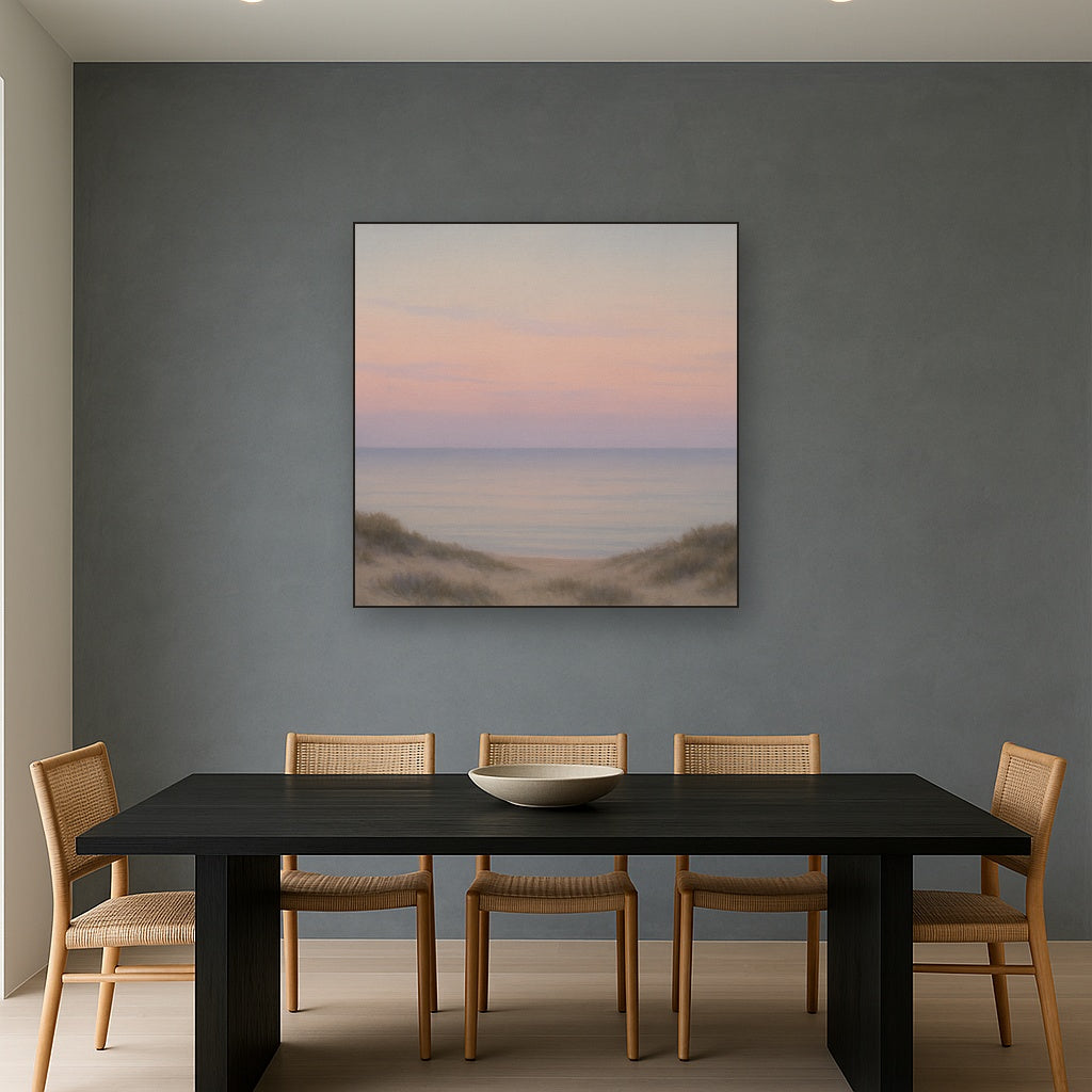 Pastel Dusk Horizon over Calm Atlantic Waters No. 3 Oil Painting - View 4