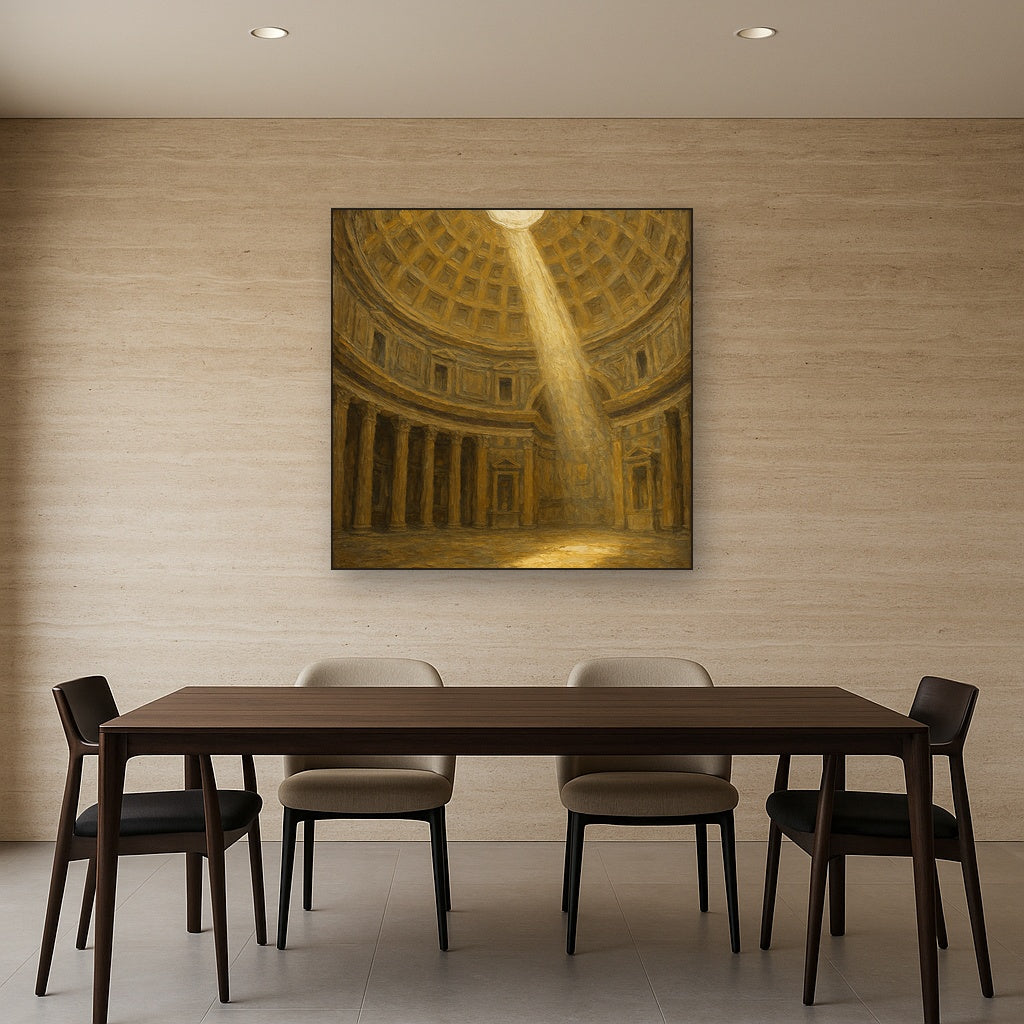 Rotunda Light Beam Architectural Oil Painting - View 4