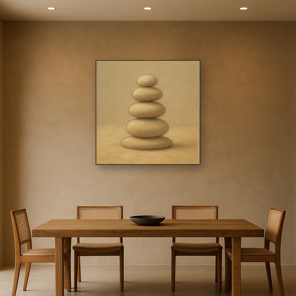 Organic Pebble Contours No. 3 - Modern Fine Art Oil Painting - View 4