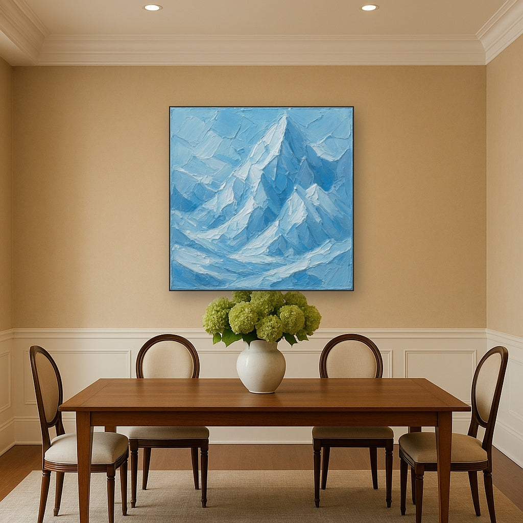 Glacial Shards Heavy Texture Oil Painting - View 4