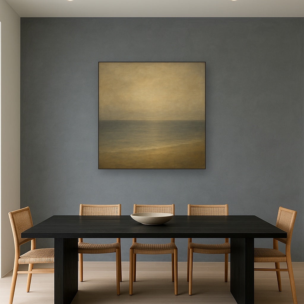 Monochrome Ocean Silence No. 5 - Modern Fine Art Oil Painting - View 4