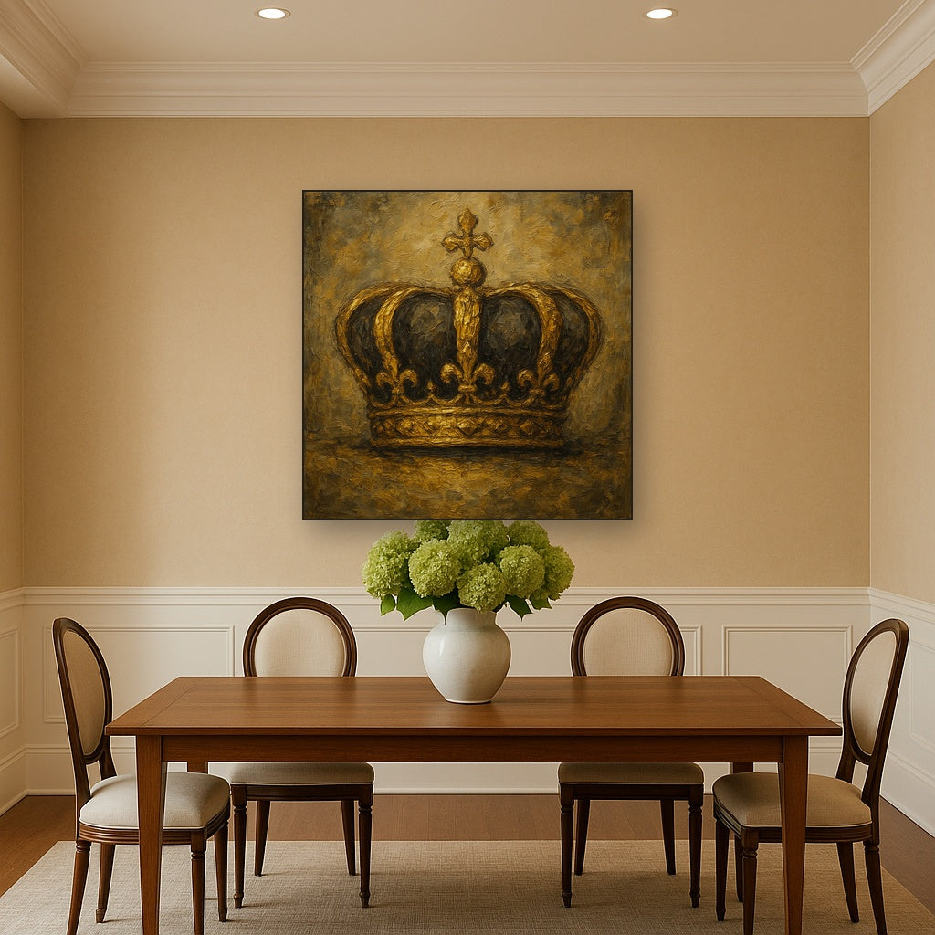 Sovereign Crown Abstract Luxury Oil Painting - View 4