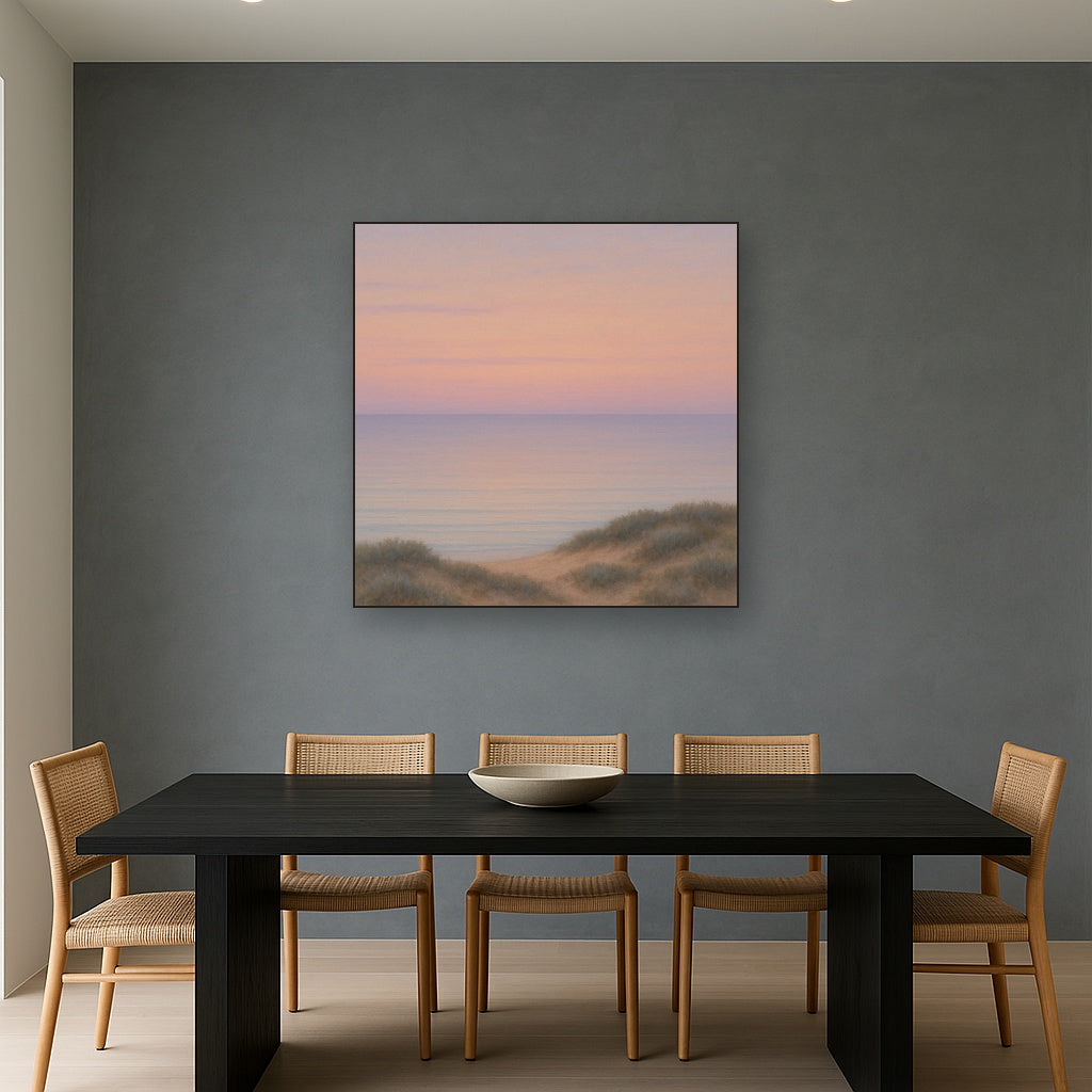 Pastel Dusk Horizon over Calm Atlantic Waters No. 13 Oil Painting - View 4