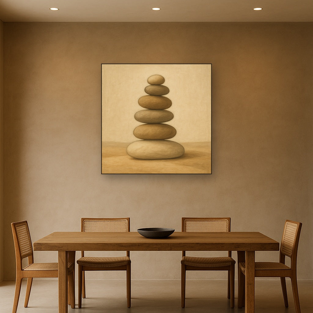 Organic Pebble Contours No. 3 - Modern Fine Art Oil Painting - View 4