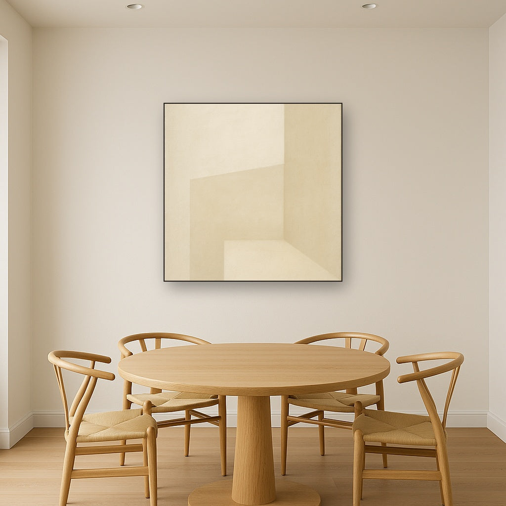 Architectural Stucco Geometry No. 3 - Modern Fine Art Oil Painting - View 4
