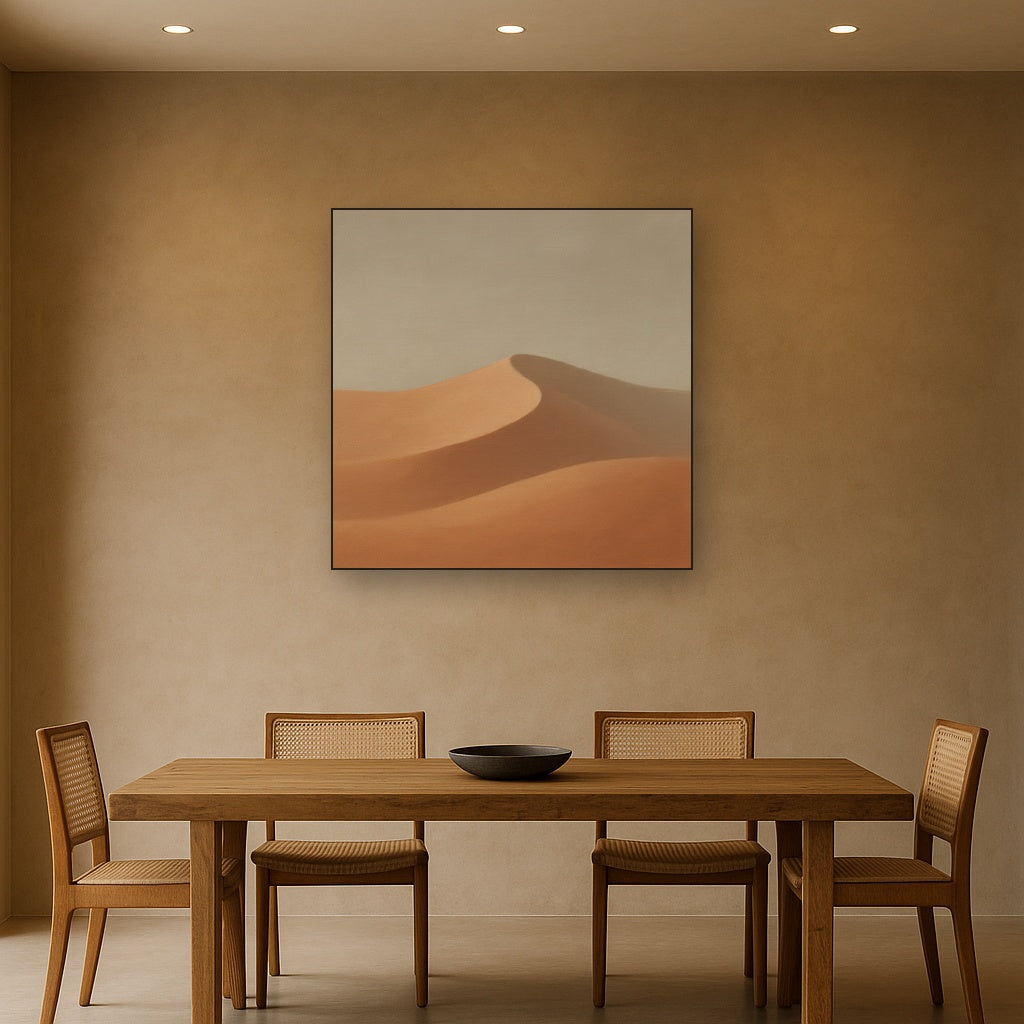 Muted Desert Dune Geometry No. 8 - Modern Fine Art Oil Painting - View 4