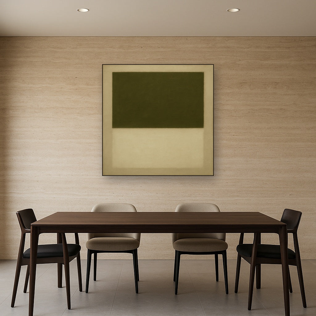 Sage Olive & Alabaster Balance No. 3 - Modern Fine Art Oil Painting - View 4