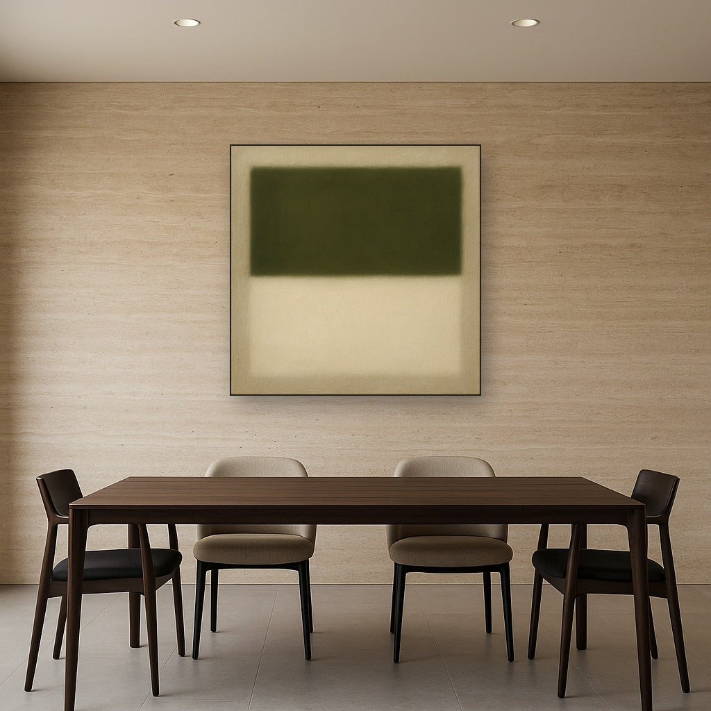Sage Olive & Alabaster Balance No. 3 - Modern Fine Art Oil Painting - View 4