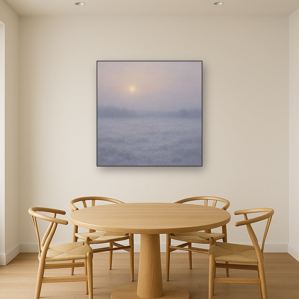 Winter Dawn Frost & Pale Silver Light No. 2 Oil Painting - View 4