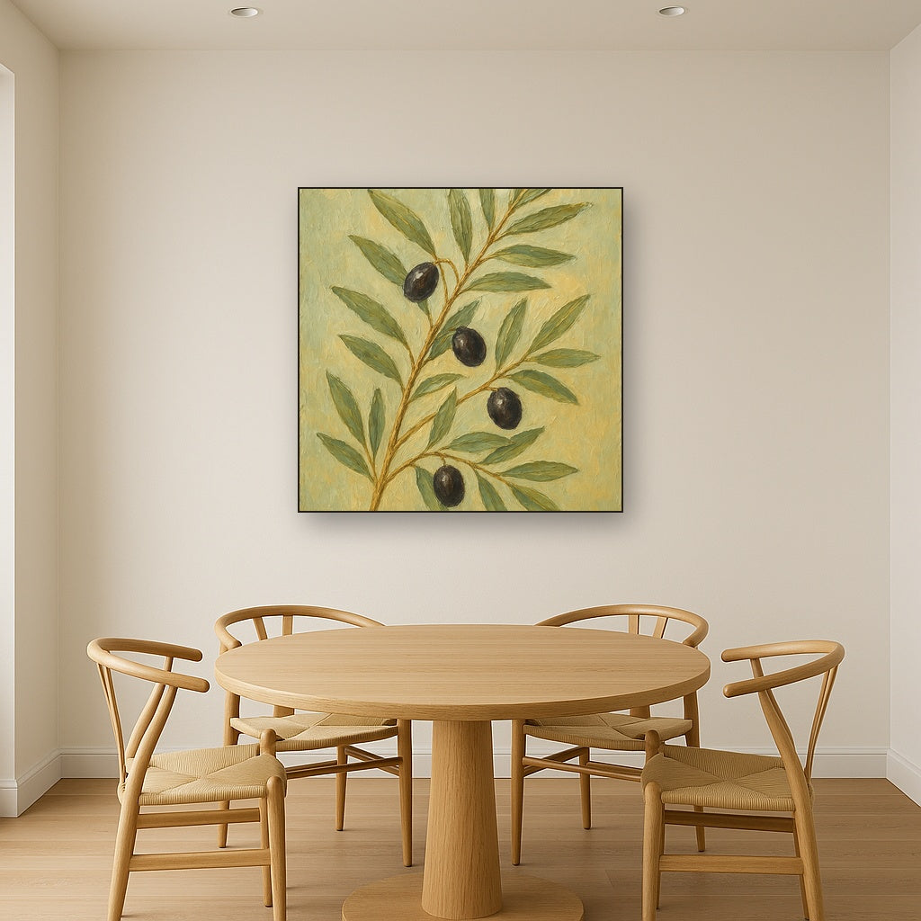 Wild Olive Branch Symphony Oil Painting - View 4