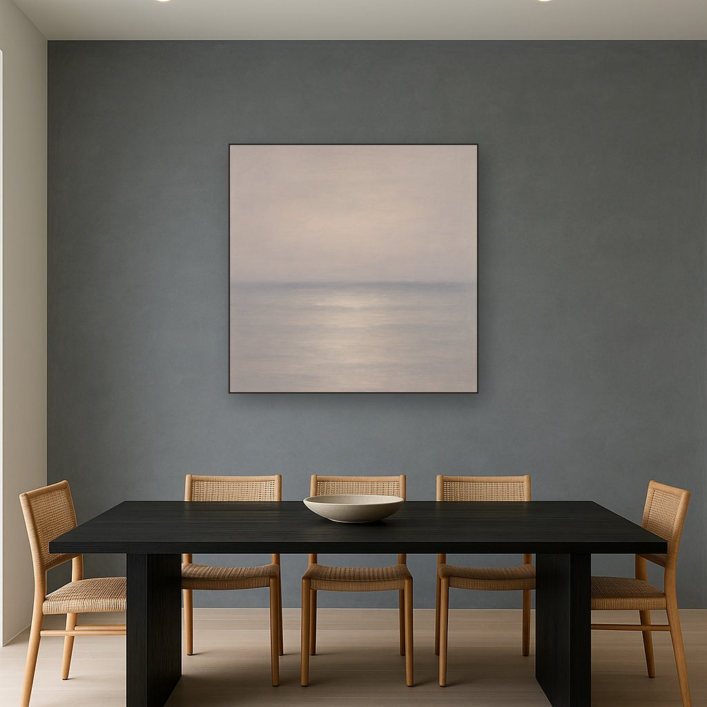 Monochrome Ocean Silence No. 5 - Modern Fine Art Oil Painting - View 4