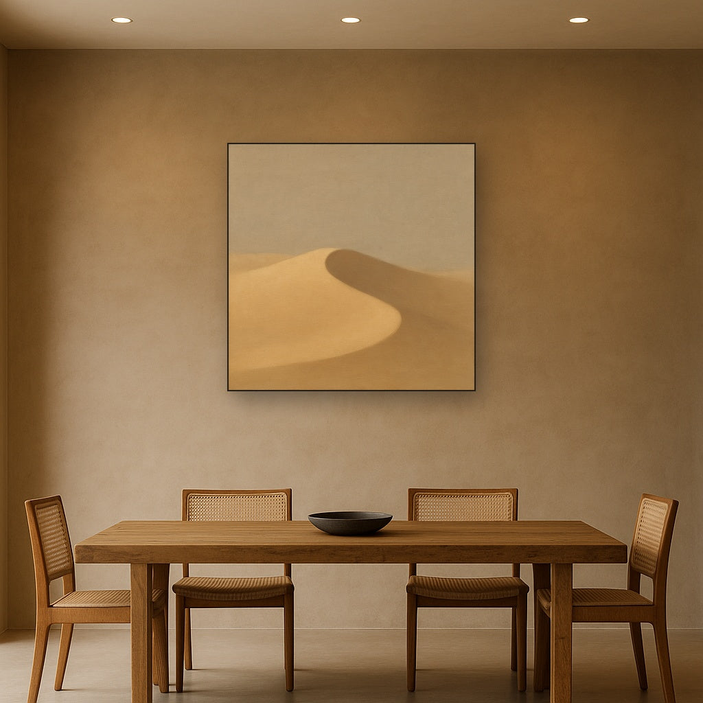 Muted Desert Dune Geometry No. 8 - Modern Fine Art Oil Painting - View 4