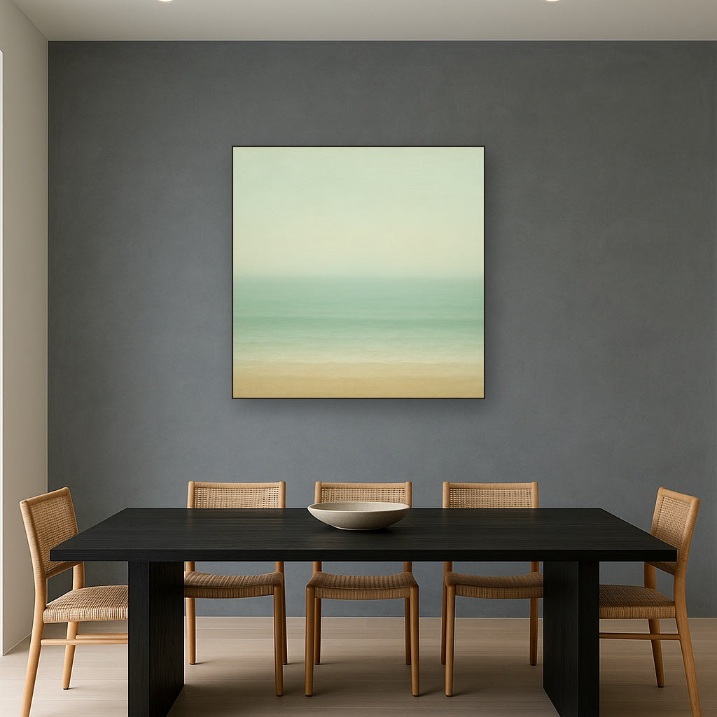 Ethereal Coastal Sea Mist No. 1 - Modern Fine Art Oil Painting - View 4