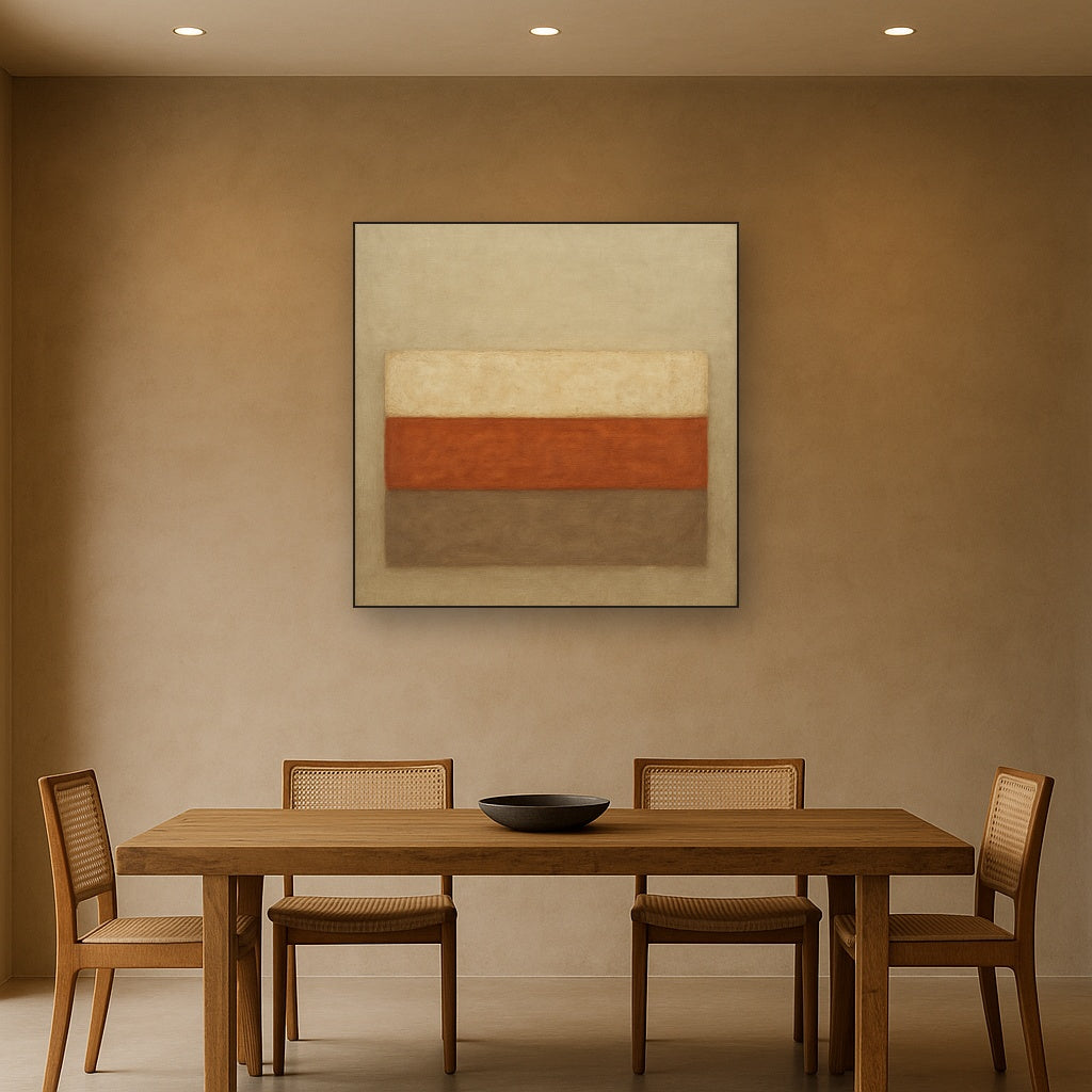 Aged Plaster & Sand Horizon No. 2 - Modern Fine Art Oil Painting - View 4