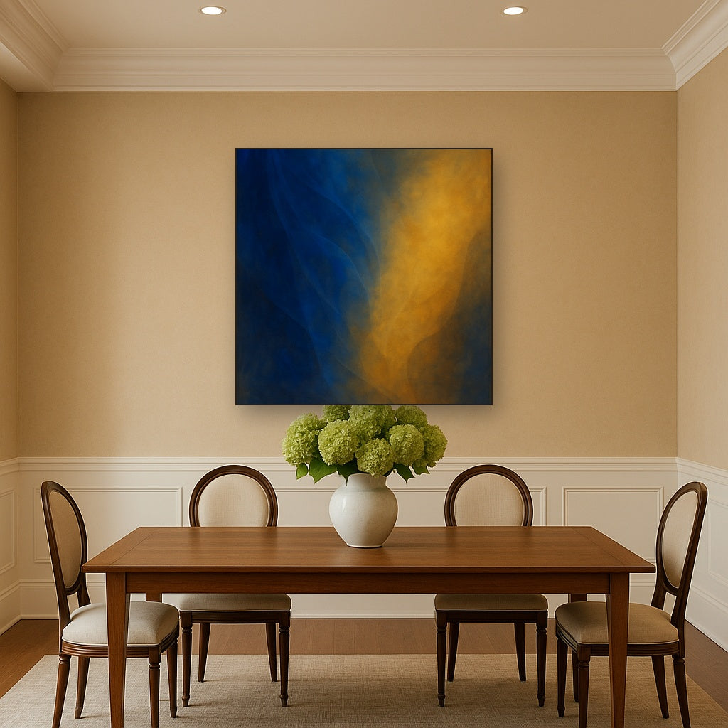 Lapis Lazuli & Golden Ochre Luminous Field No. 16 Oil Painting - View 4