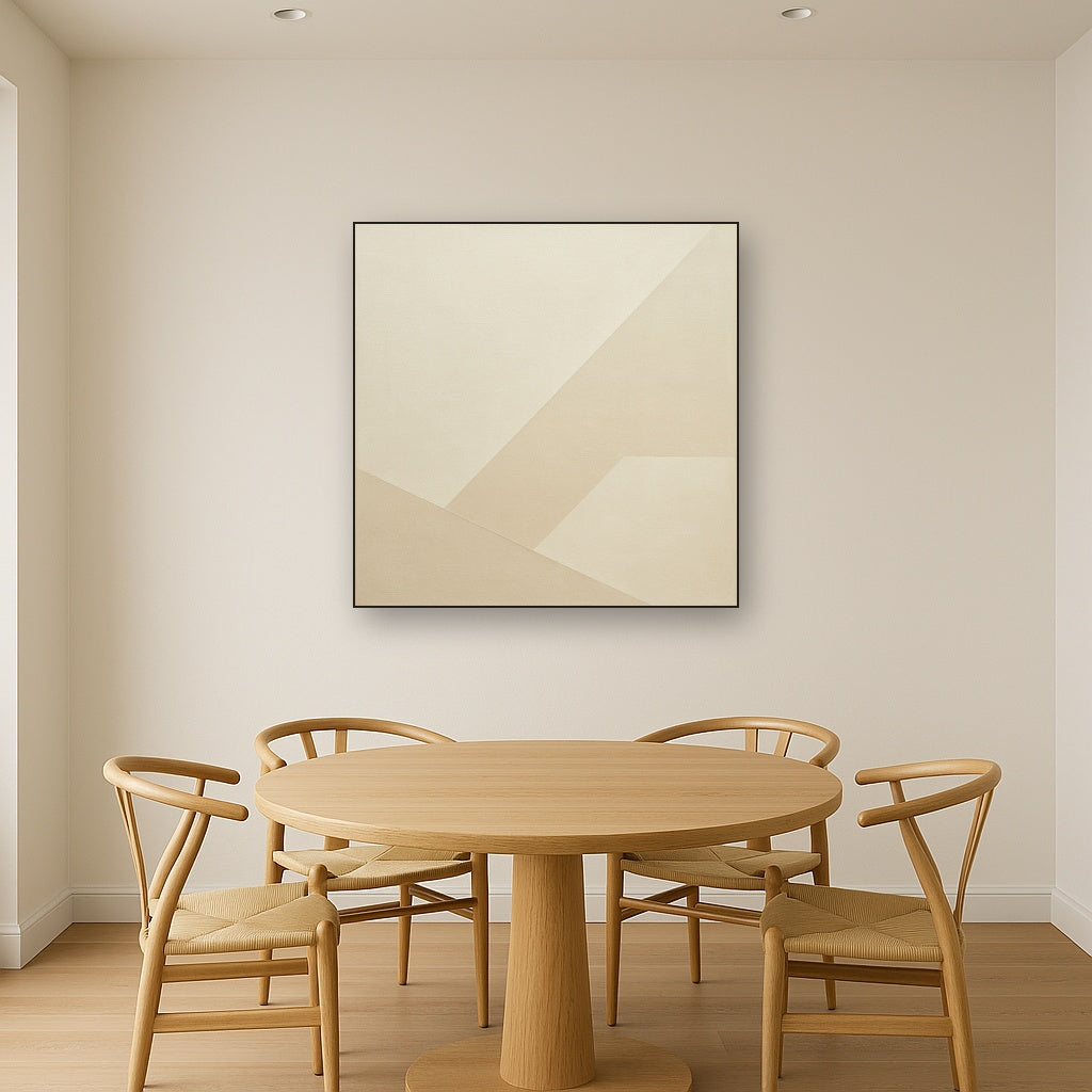Architectural Stucco Geometry No. 3 - Modern Fine Art Oil Painting - View 4