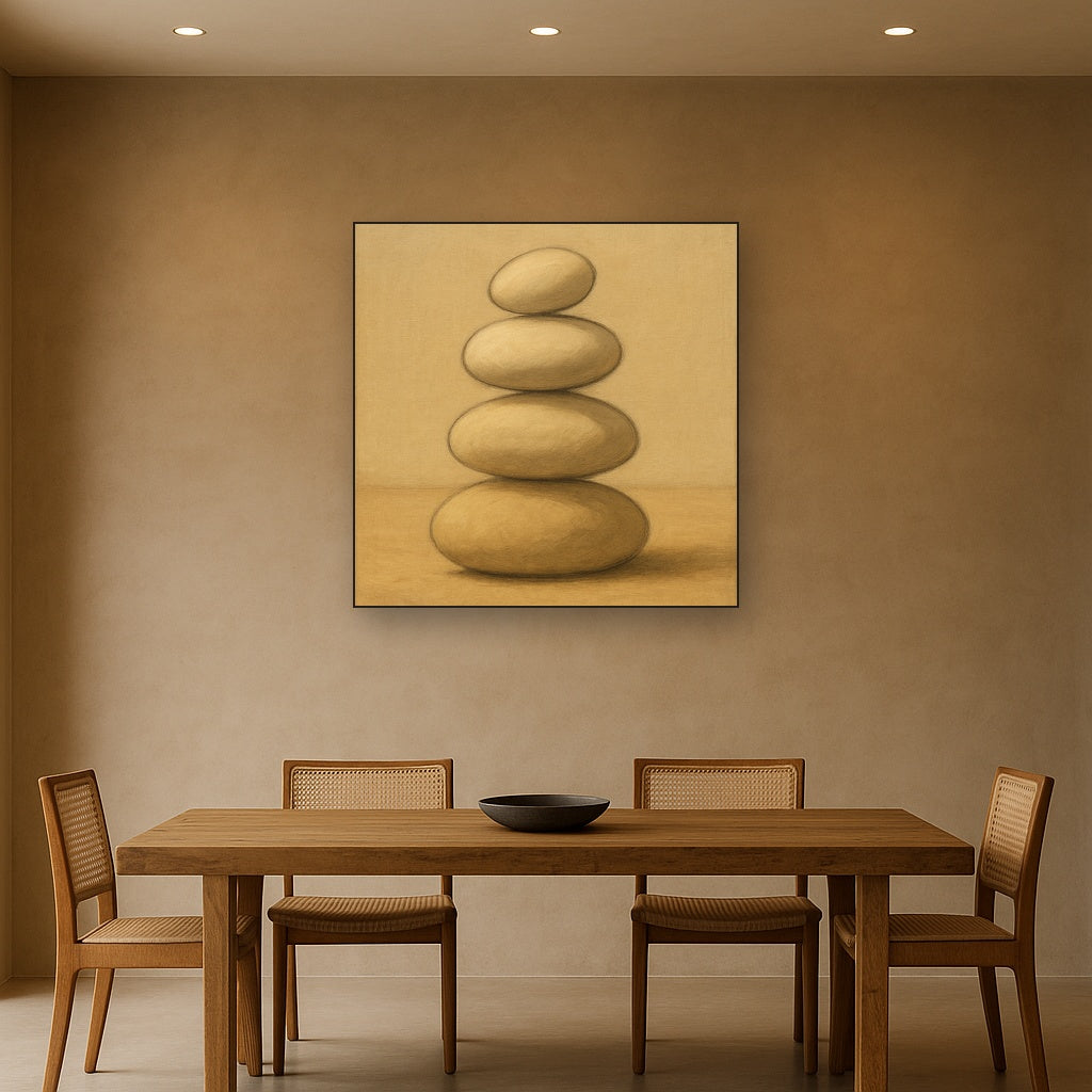 Organic Pebble Contours No. 3 - Modern Fine Art Oil Painting - View 4