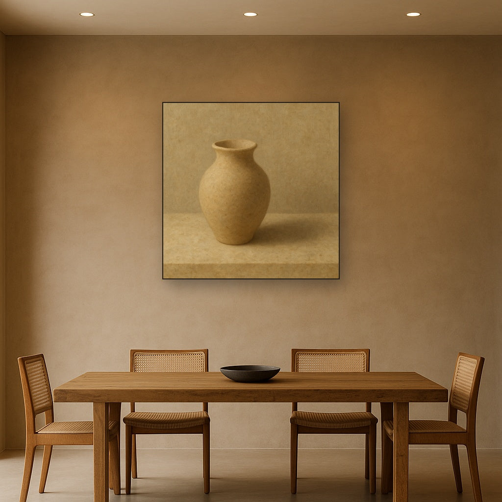 Organic Clay Vessel & Solitary Shadow No. 30 Oil Painting - View 4