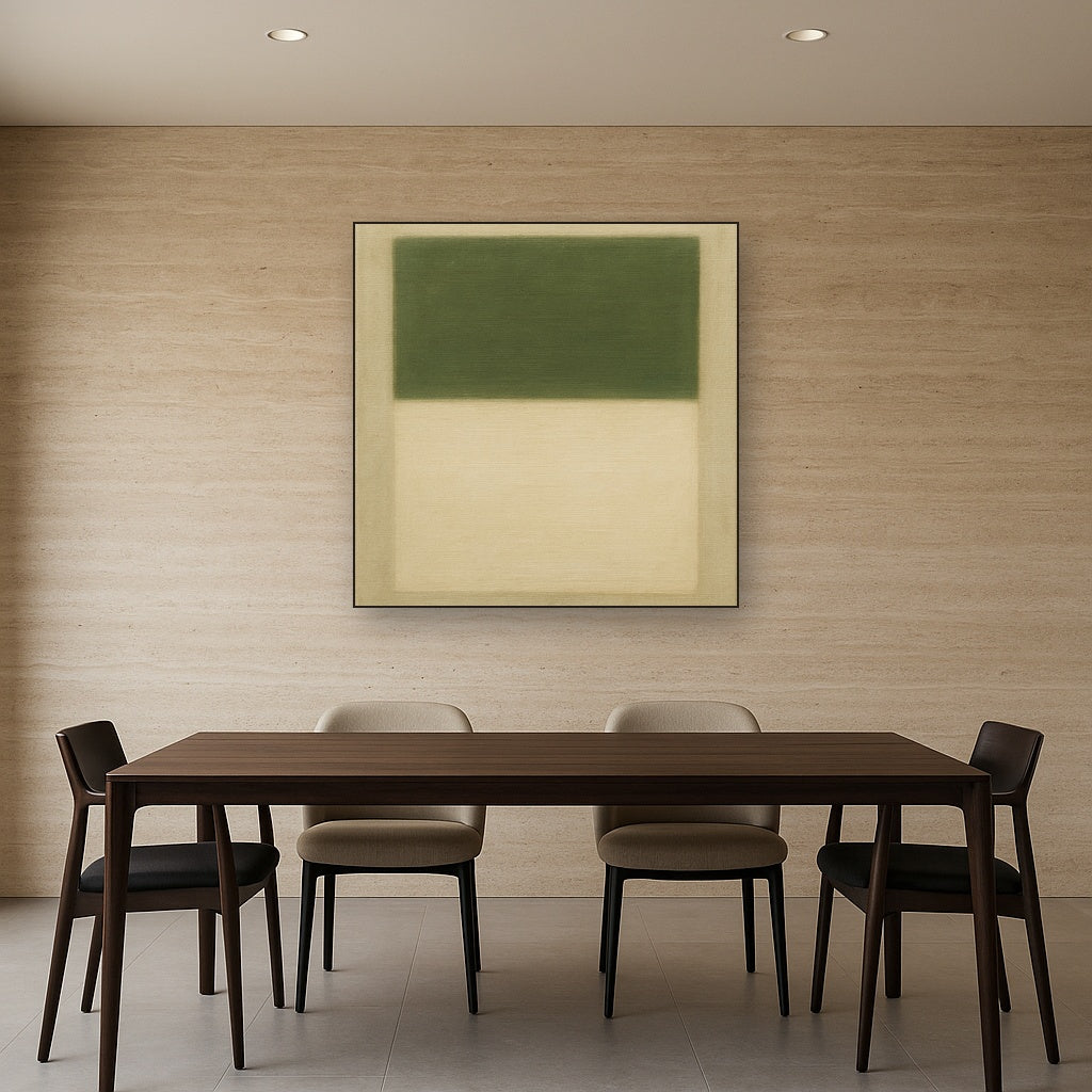 Sage Olive & Alabaster Balance No. 3 - Modern Fine Art Oil Painting - View 4