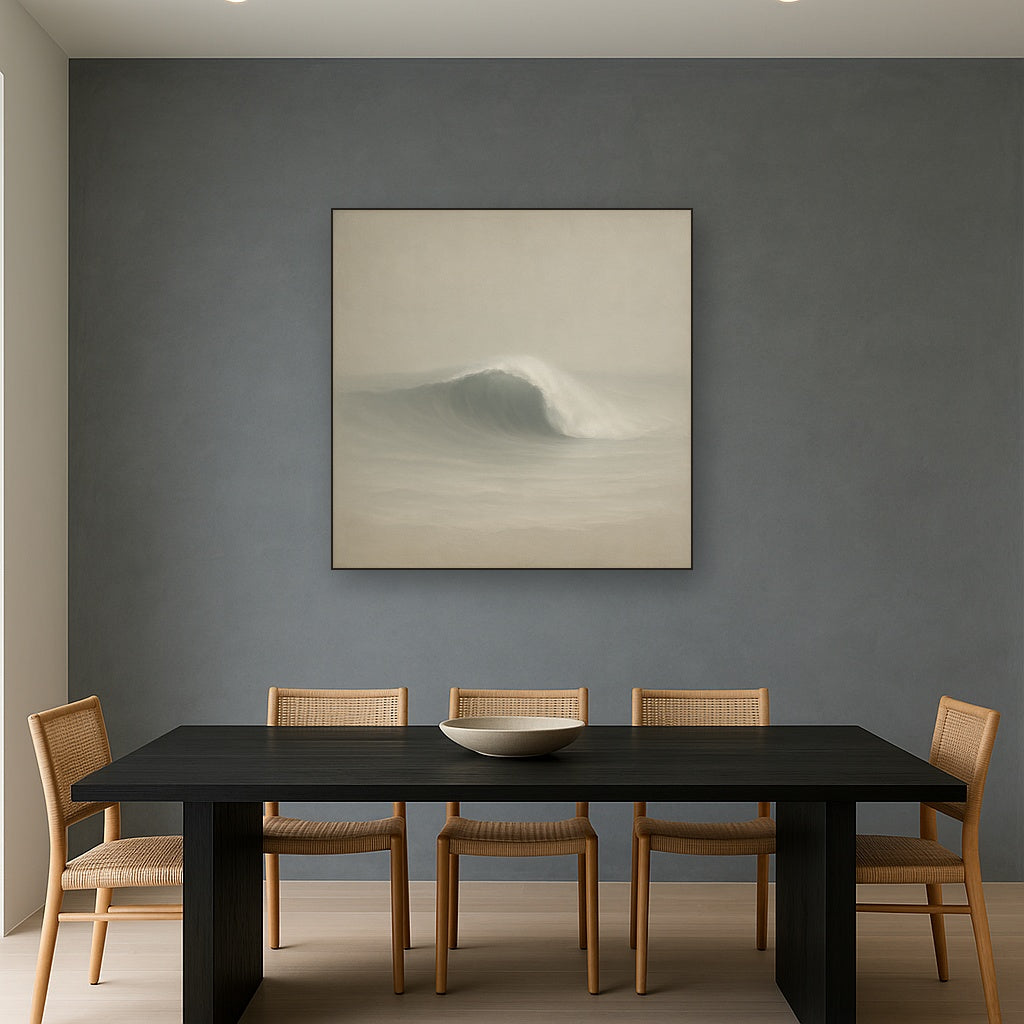 Single Wave Crest in Morning Light No. 4 - Modern Fine Art Oil Painting - View 4