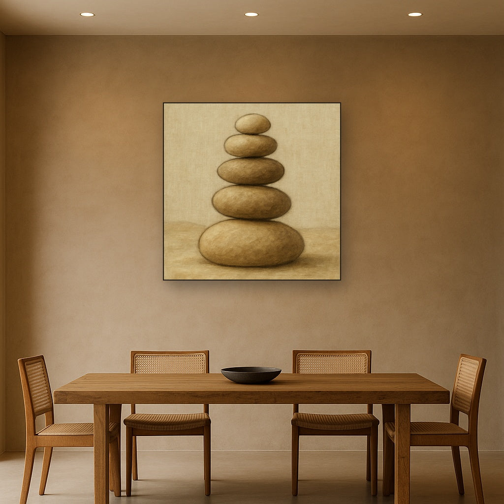 Organic Pebble Contours No. 3 - Modern Fine Art Oil Painting - View 4