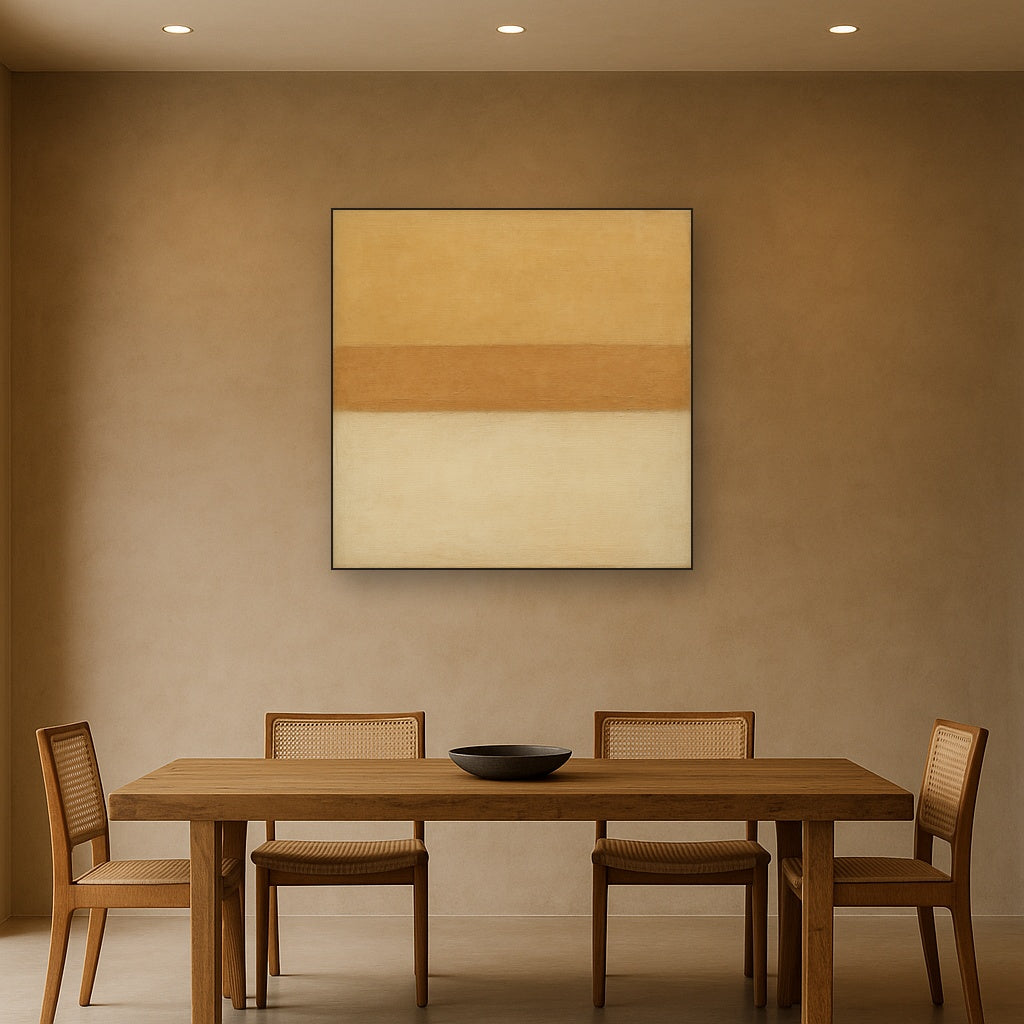 Aged Plaster & Sand Horizon No. 2 - Modern Fine Art Oil Painting - View 4
