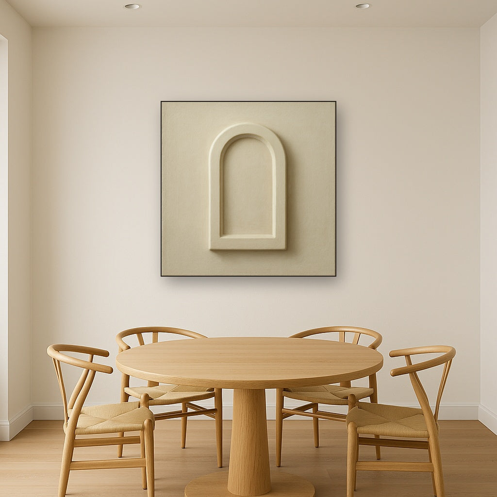 Textured Monolithic Plaster Arch No. 9 - Modern Fine Art Oil Painting - View 4
