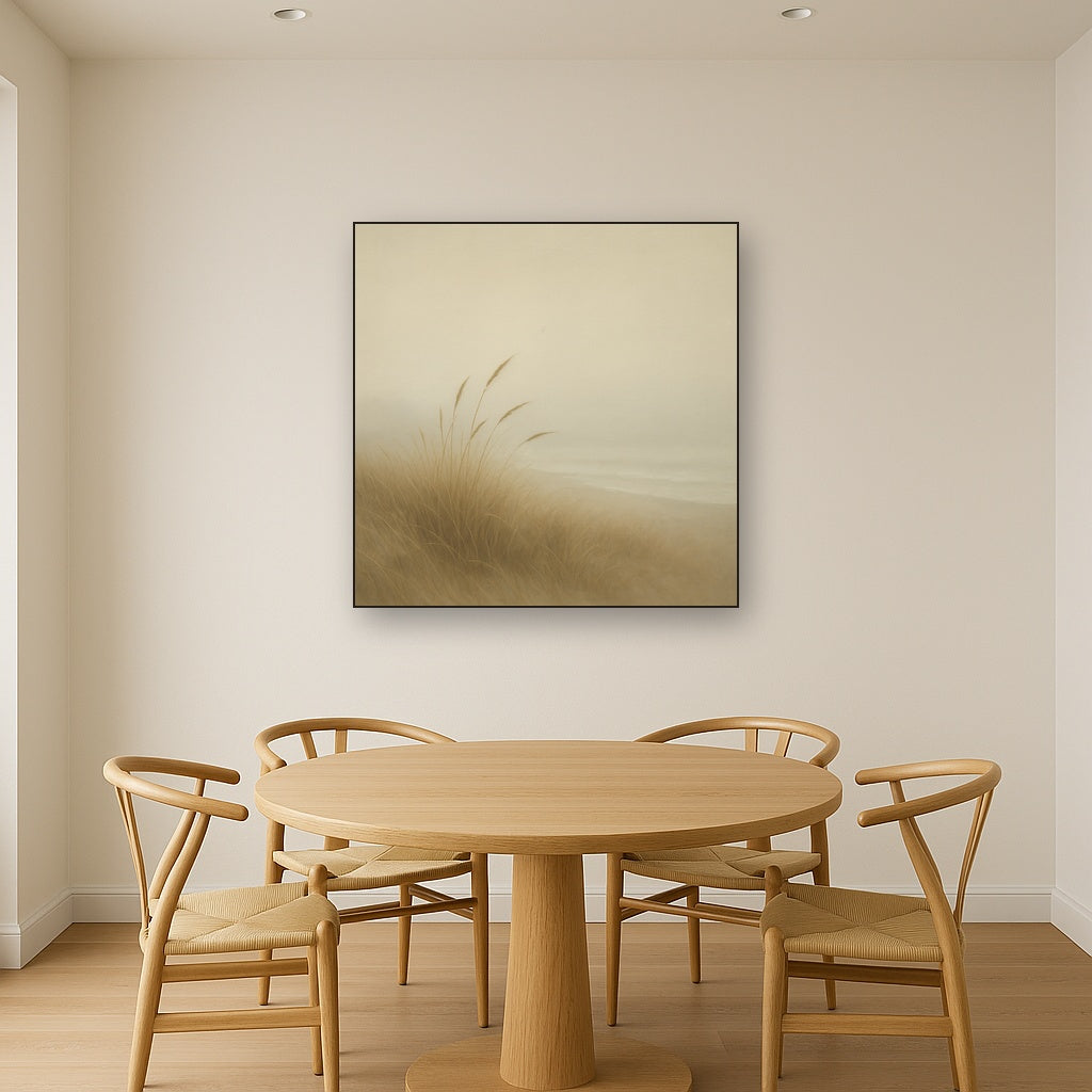 Silent Dune Grass in November Sea Fog No. 6 Oil Painting - View 4