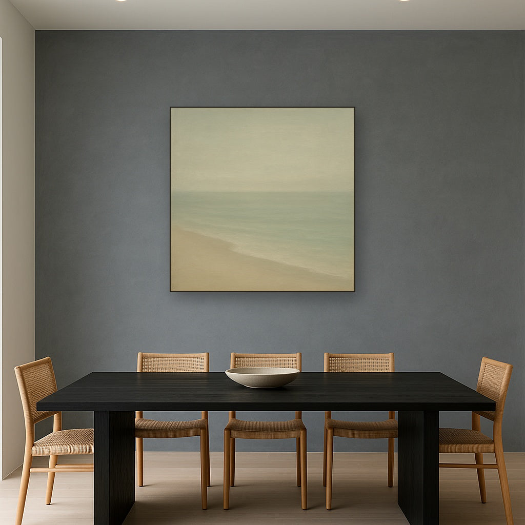 Monochrome Ocean Silence No. 5 - Modern Fine Art Oil Painting - View 4