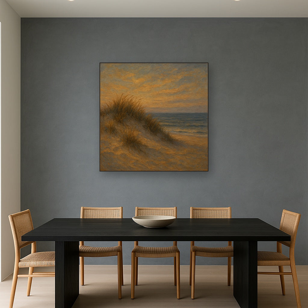 Nantucket Dune at Dusk Seascape Oil Painting - View 4