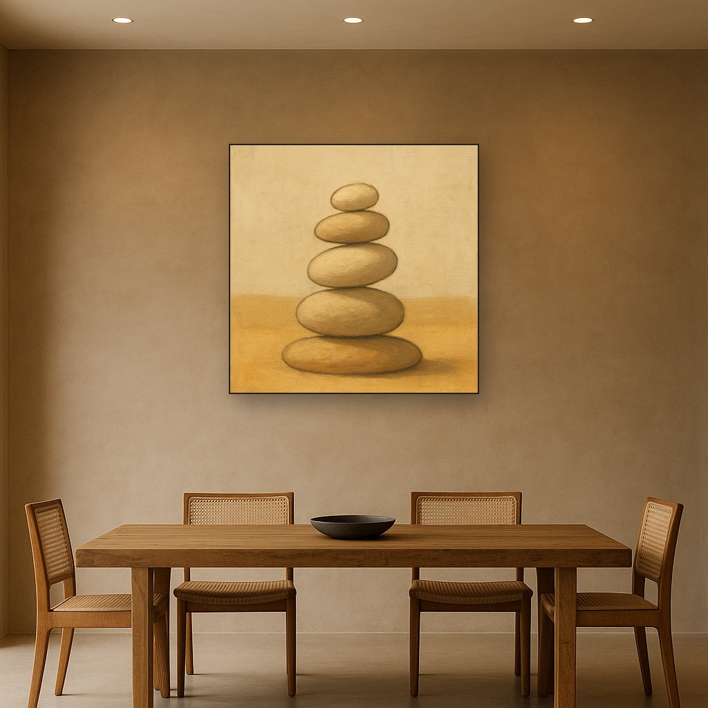 Organic Pebble Contours No. 3 - Modern Fine Art Oil Painting - View 4