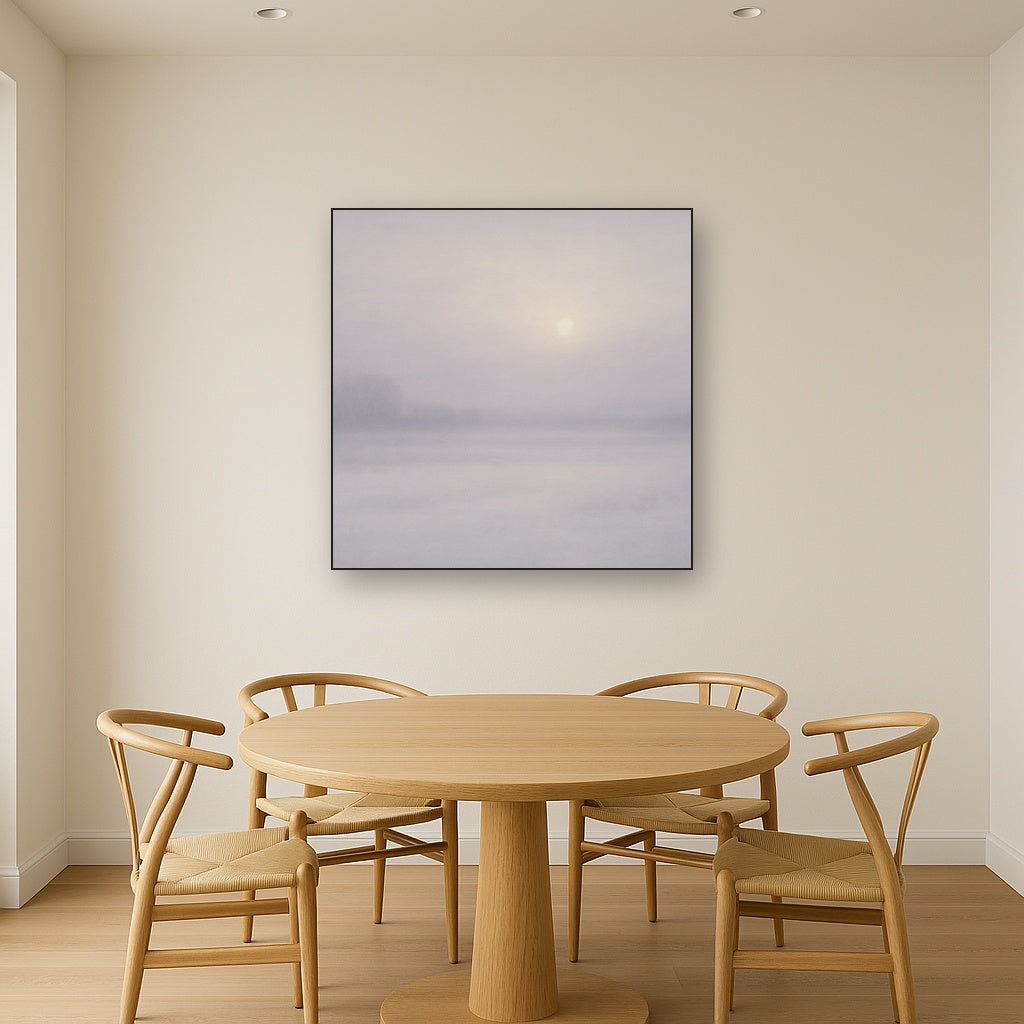 Winter Dawn Frost & Pale Silver Light No. 17 Oil Painting - View 4