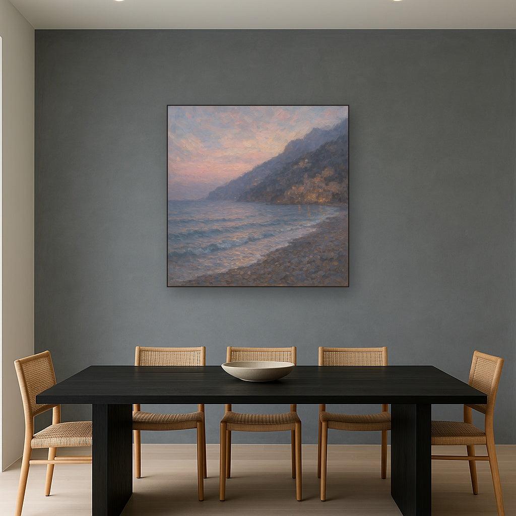 Twilight Tide at Amalfi Seascape Oil Painting - View 4