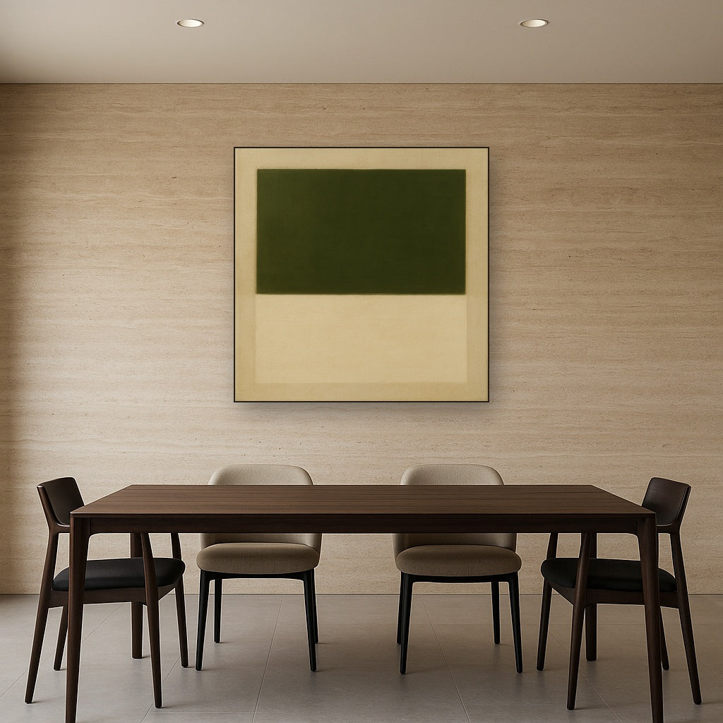 Sage Olive & Alabaster Balance No. 3 - Modern Fine Art Oil Painting - View 4