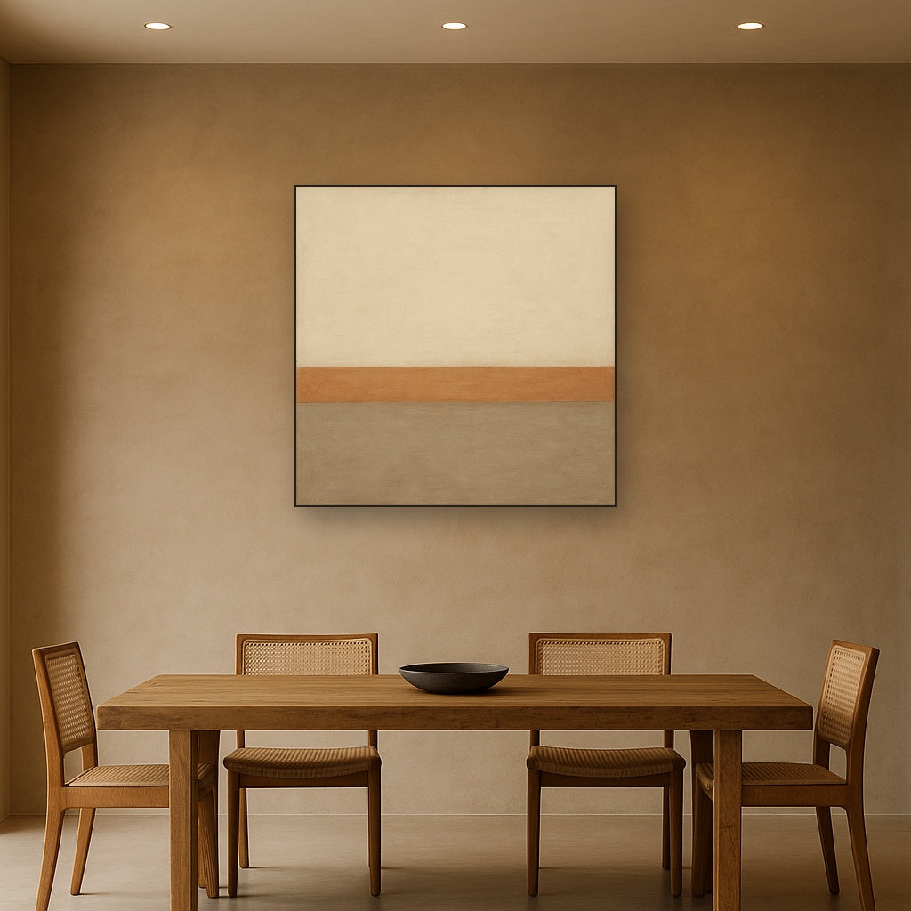 Aged Plaster & Sand Horizon No. 2 - Modern Fine Art Oil Painting - View 4