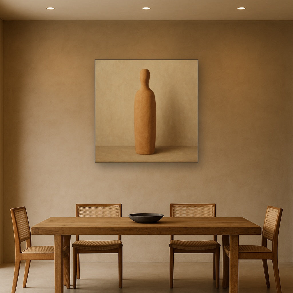 Sculpted Clay Monolith No. 7 - Modern Fine Art Oil Painting - View 4
